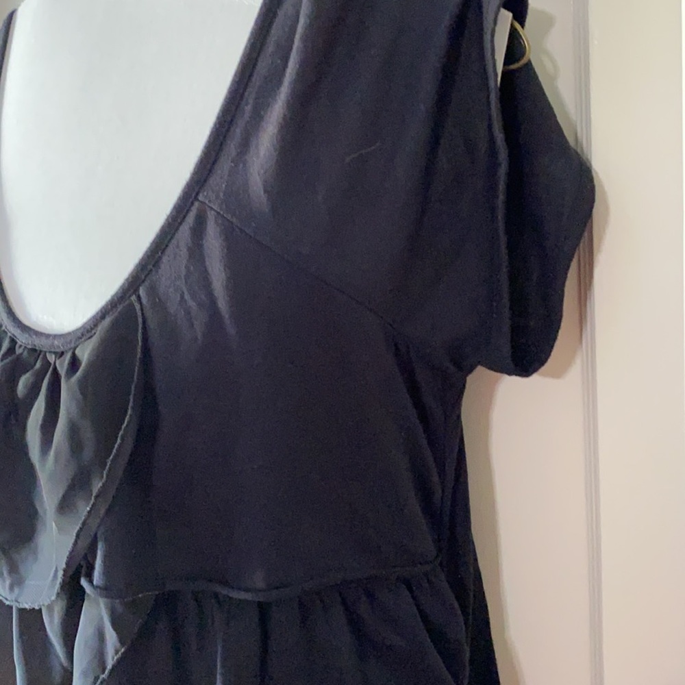 Black frilly French Landry dress shirt - Picture 5 of 5